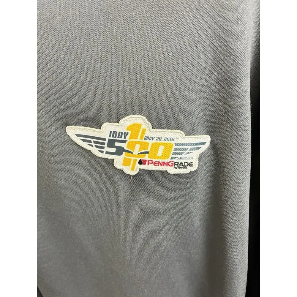 Nike Pullover Mens L Gray Long Sleeve Dri Fit Golf Quarter Zip Andretti Racing